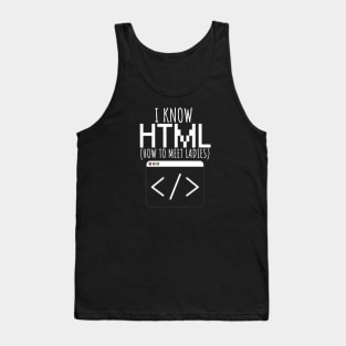 I know html - ladies Tank Top